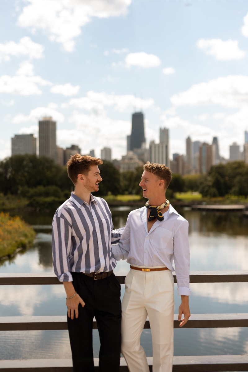 On the bridge with the skyline